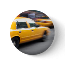 Speeding Yellow NY City Taxi Cab with Motion Blur Button