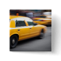 Speeding Yellow NY City Taxi Cab with Motion Blur Pins