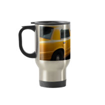 Speeding Yellow NY City Taxi Cab with Motion Blur Coffee Mug