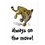 Speedster Cheetah cub running Postcards
