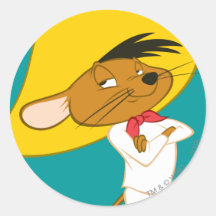 Speedy Gonzales Confident Colour Round Stickers