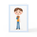 Speedy recovery - Cartoon boy with broken arm card