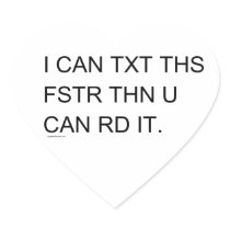 Speedy Texter Child's Retro Heart Stickers
