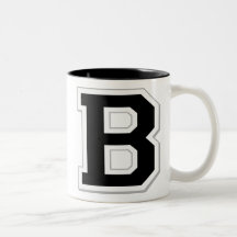Spell it Out Initial Letter B Black Coffee Mug