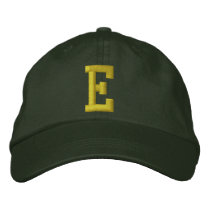 Spell it Out Initial Letter E Ball Cap Embroidered Baseball Cap