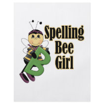 spelling bee girl bumble bee cartoon flyers