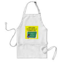 SPELLING joke Aprons