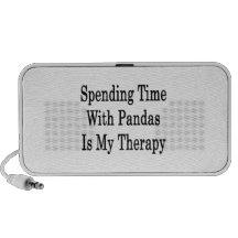 Spending Time With Pandas Is My Therapy iPhone Speakers