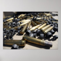 Spent brass and disintegrated links print