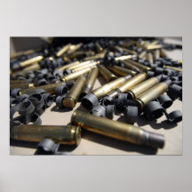 Spent brass and disintegrated links print