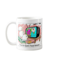 Sperm Travel Network Funny Cards Tees & Gifts Mugs