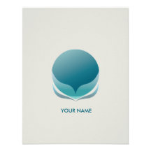 SPHERICAL FLOWER COMPLIMENT CARD BLUE PERSONALIZED INVITES