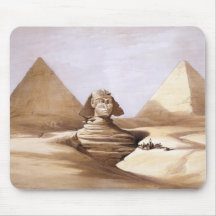Sphinx in front of the pyramids mousepad
