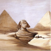 Sphinx in front of the pyramids photo cut outs