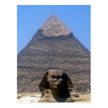 sphinx khafre pyramid post cards