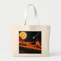 Sphinx & Moon over Egyptian Giza Pyramids Art Gift Bag