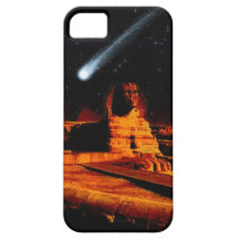 Sphinx & Moon over Egyptian Giza Pyramids Art Gift iPhone 5 Cases