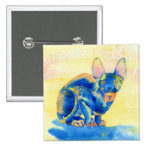 Sphynx Cat Button
