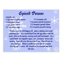 Spiced Pecans Recipe Post Card
