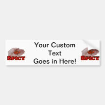 Spicy Cascabel Hot Pepper Design Bumper Sticker