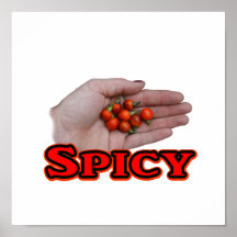 Spicy Cascabel Hot Pepper Design Posters