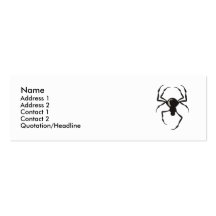 Spider (Black) Profile Cards Business Card Templates