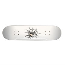 Spider in web halloween graphic custom skateboard