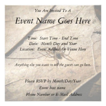 Spider on Weathered Leaf Personalized Invitations