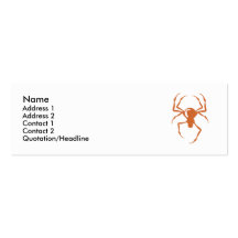 Spider (Orange) Profile Cards Business Cards