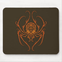 Spider Sugar Skull (brown) Mouse Pad