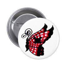 Spider Web Butterfly Pinback Buttons