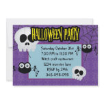 Spiders all over Halloween Party invitation