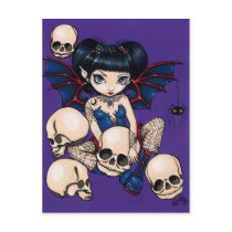 "Spiders and Skulls" Postcard