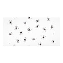 Spiders flock (group) customized photo card