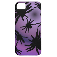 Spiders on Purple Background