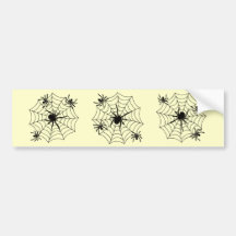 SPIDERS ON WEB BUMPER STICKER