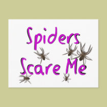"Spiders Scare Me" T-shirts and Gifts postcards