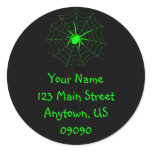 Spiderweb Address Label (Green / Black)