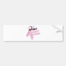 Spike Breast Cancer Bumper Sticker
