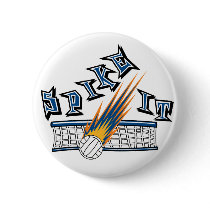 Spike It Pinback Button
