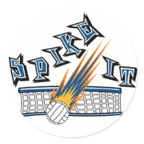 Spike It Round Stickers