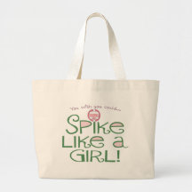 Spike Like a Girl Canvas Bags