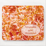 Spiked Leaves Texture Mousepad - Orange
