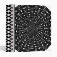 Spiky Black and Grey Shell Inverted Seamless Round Vinyl Binders