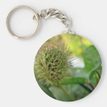 Spiky  Round green prisoner Keychain