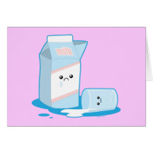 Spilled Milk Greeting Card