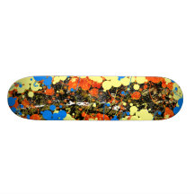 Spilled Paint Custom Skateboard