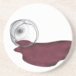 spilled red wine glass drinks coaster coasters