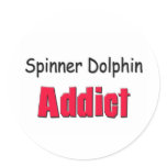 Spinner Dolphin Addict Stickers