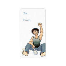 Spinning Dreidel Gift Label